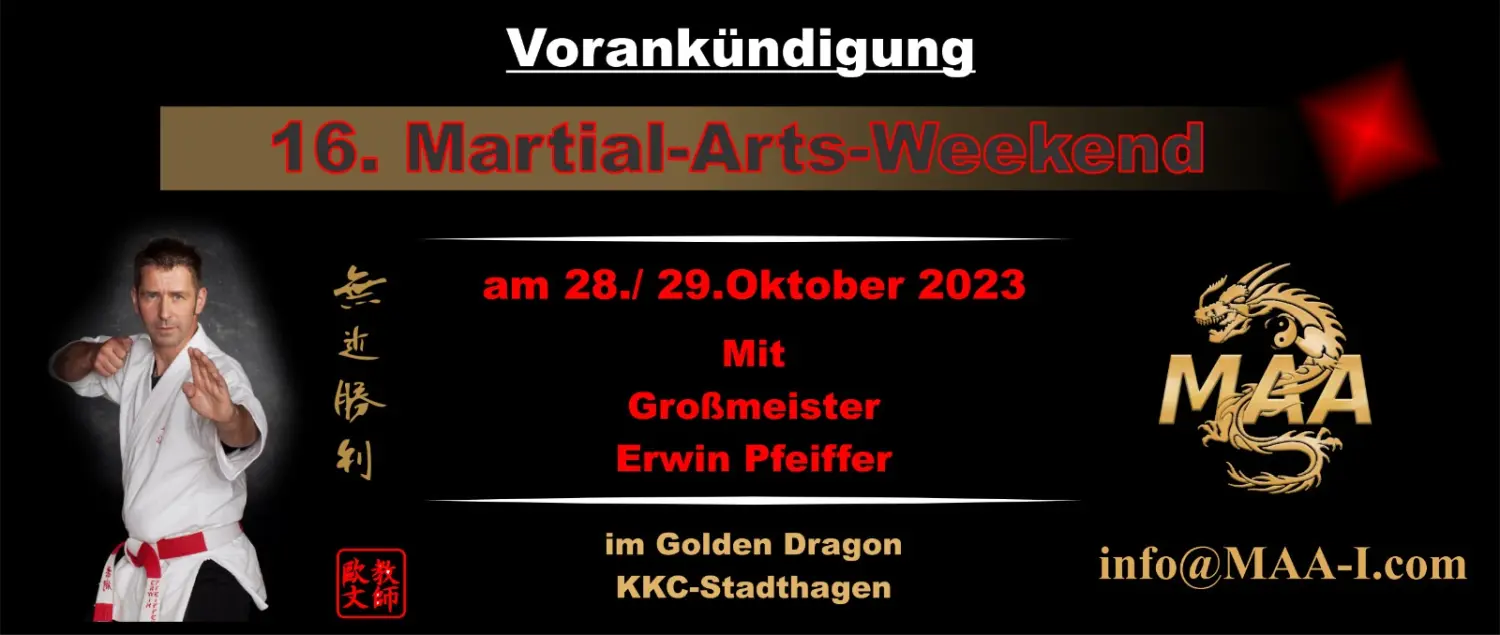 I-F-B-U Flugblatt, 17. MARTIAL-ARTS-WEEKEND