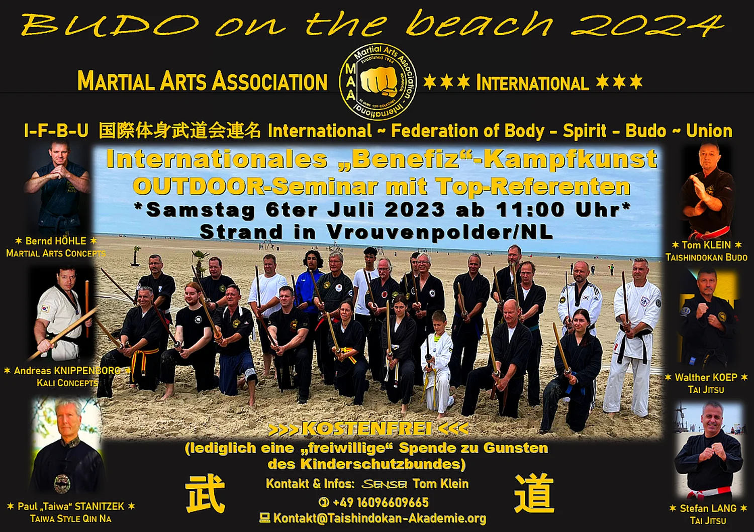 Budo on the beach 2024, I-F-B-U, flyer